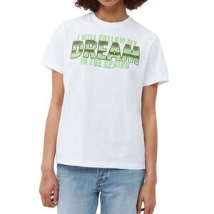 Ganni White and Green Kids T-Shirt